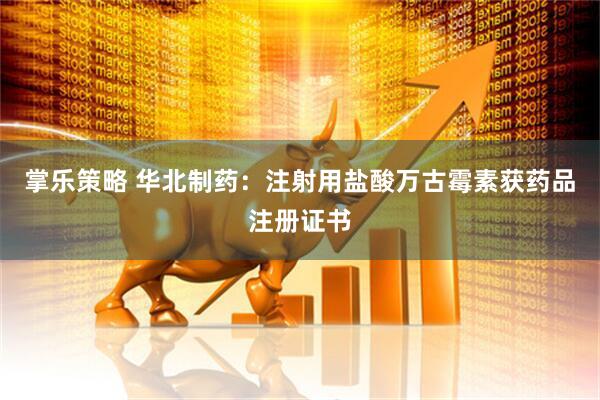 掌乐策略 华北制药：注射用盐酸万古霉素获药品注册证书